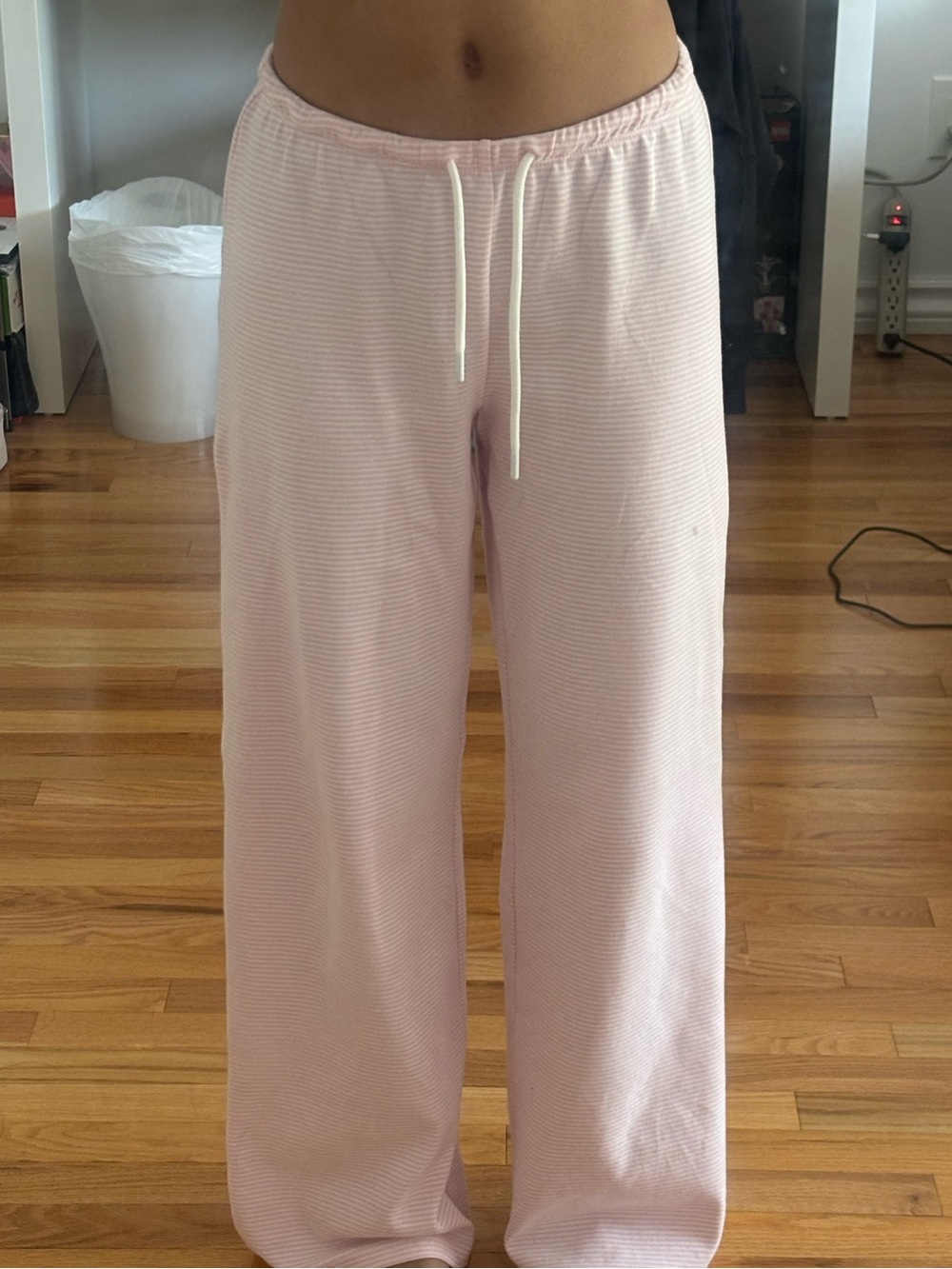 Aritzia Pink Striped Pants